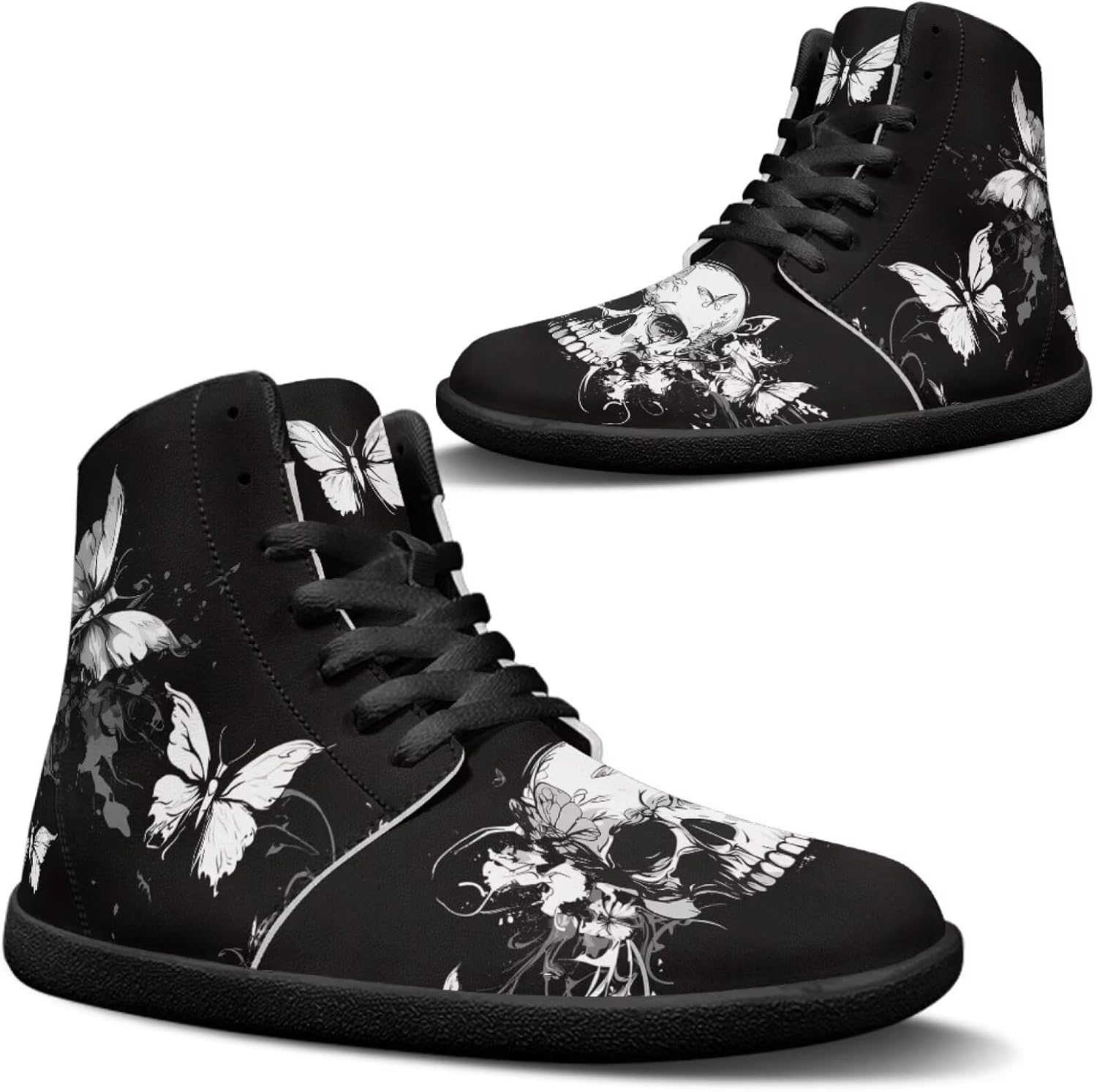 Кроссовки Jeiento Skull High Top для мужчин с эффектом босоного бега, дышащие, Skull Butterfly Floral
Кроссовки Jeiento Skull High Top для мужчин с эффектом босоного бега, дышащие, Skull Butterfly Floral