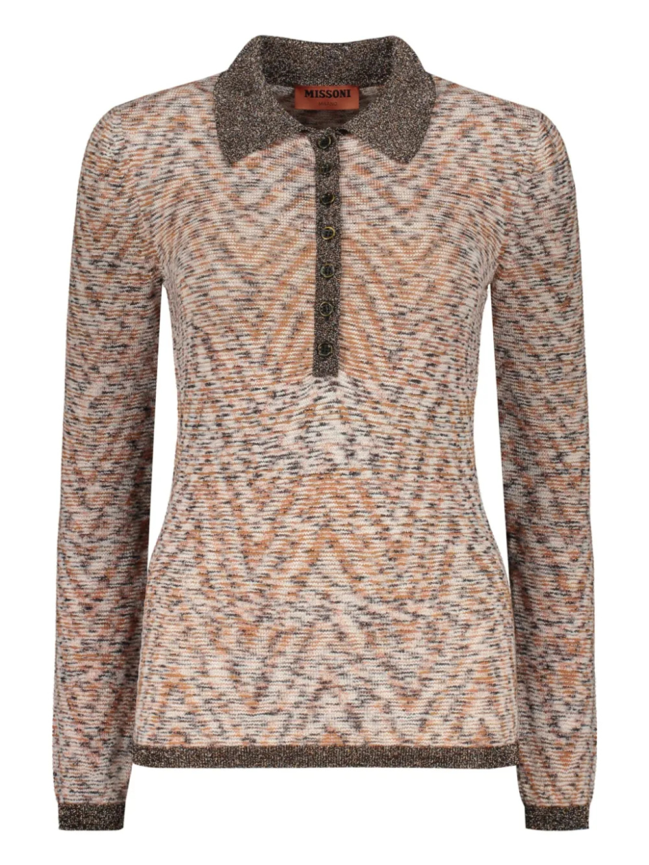 Вязаный топ-поло Missoni, коричневый
Вязаный топ-поло Missoni, коричневый