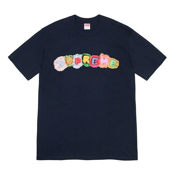 Футболка fw19 week 7 pillows tee logo short sleeve navy blue Supreme, синий 
Футболка fw19 week 7 pillows tee logo short sleeve navy blue Supreme, синий