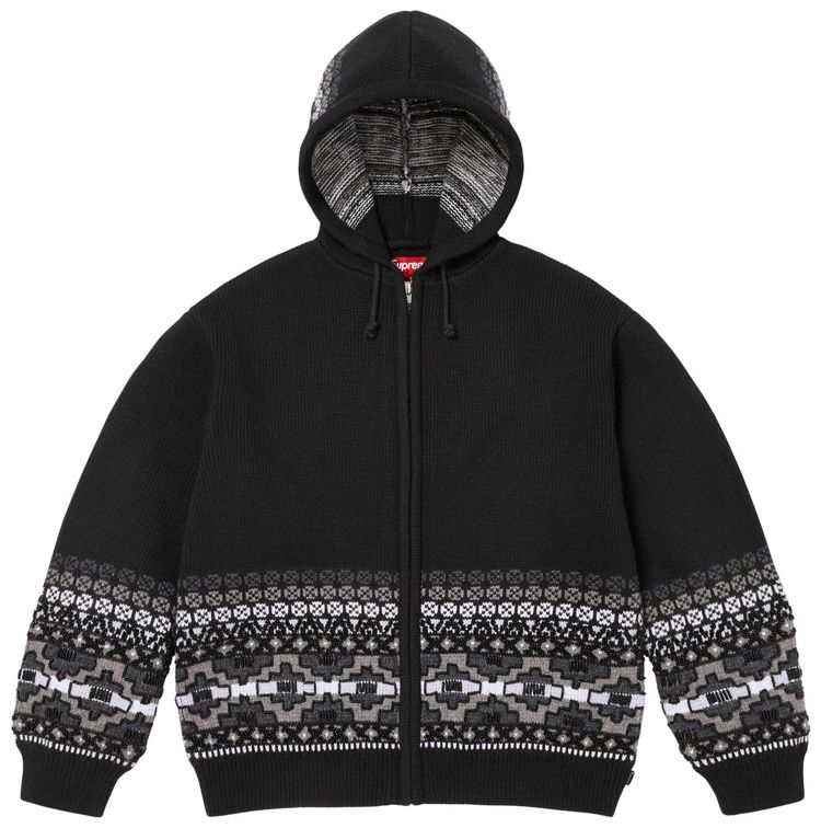 Свитер Supreme с капюшоном на молнии и бисером, черный
Свитер Supreme с капюшоном на молнии и бисером, черный