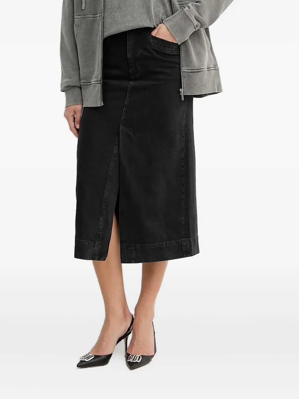 Юбка миди из денима с разрезом спереди BOSS, черный
Юбка миди из денима с разрезом спереди BOSS, черный