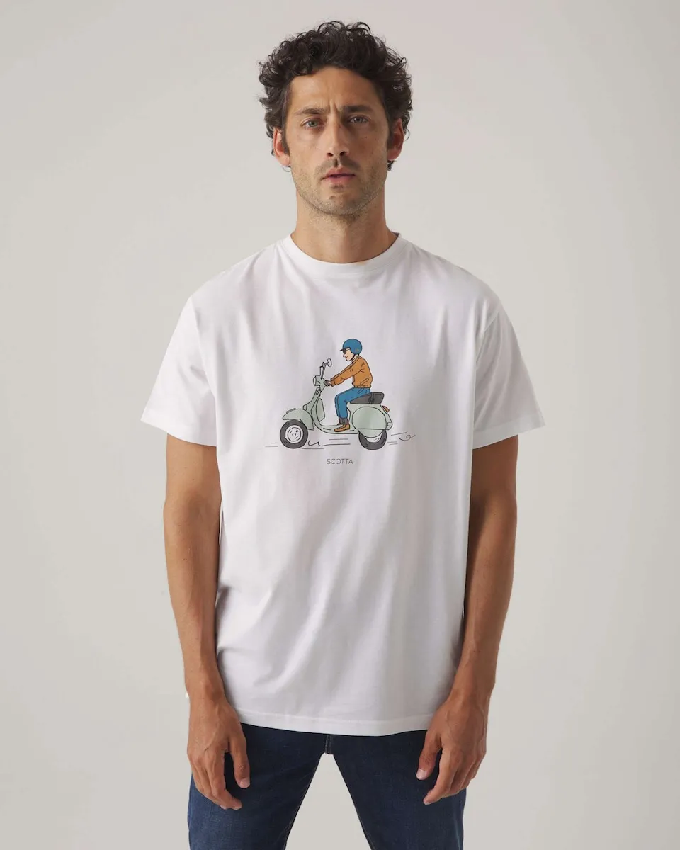 Мужская белая футболка с коротким рукавом Scotta 1985, белый
Мужская белая футболка с коротким рукавом Scotta 1985, белый