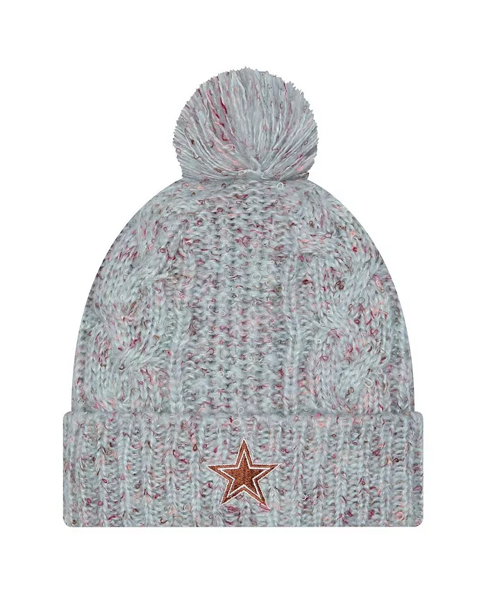 Женская вязаная шапка с отворотом и помпоном Dallas Cowboys в модном синем цвете New Era
Женская вязаная шапка с отворотом и помпоном Dallas Cowboys в модном синем цвете New Era
