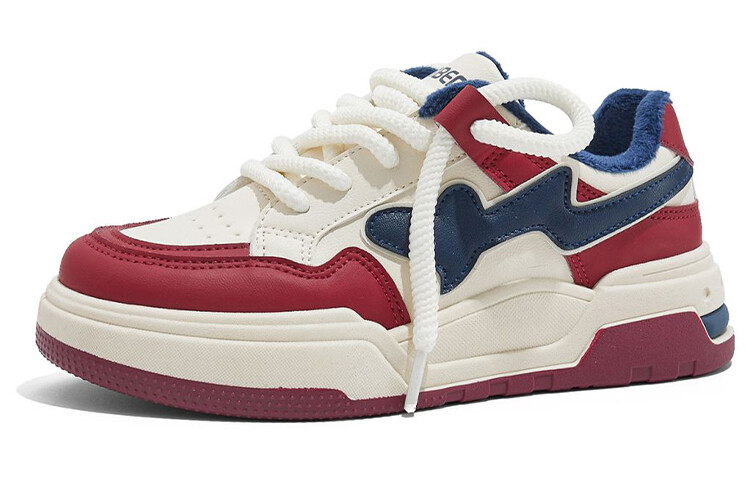 Кеды, скейтборд обувь женская низкая бежевый/красный Renben 
Кеды, скейтборд обувь женская низкая бежевый/красный Renben