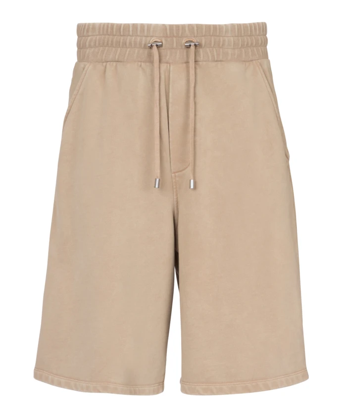 Хлопковые шорты-бермуды с винтажной вышивкой Balmain, бежевый
Хлопковые шорты-бермуды с винтажной вышивкой Balmain, бежевый