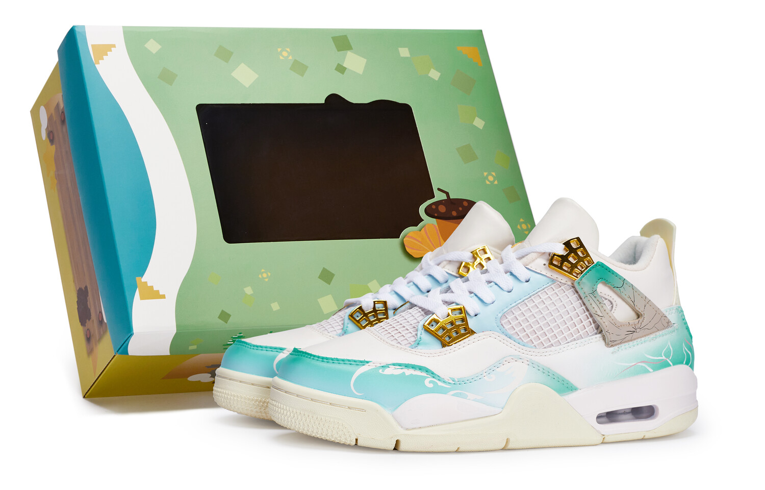 Баскетбольные кроссовки Air 4 Vintage женские с низким верхом, белый/сине-зеленый Jordan
Баскетбольные кроссовки Air 4 Vintage женские с низким верхом, белый/сине-зеленый Jordan