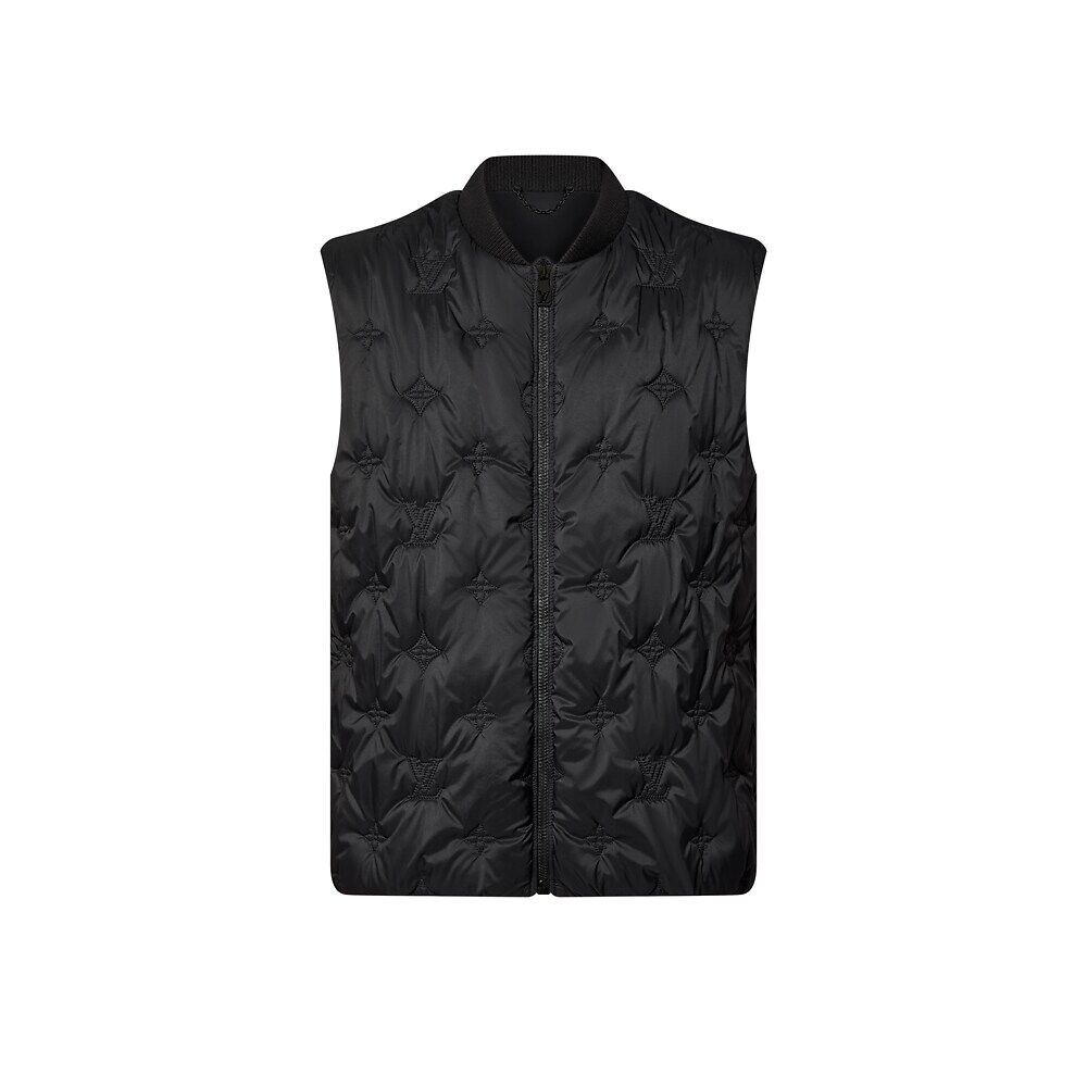 Стеганый нейлоновый жилет с монограммой Louis Vuitton, черный
Стеганый нейлоновый жилет с монограммой Louis Vuitton, черный