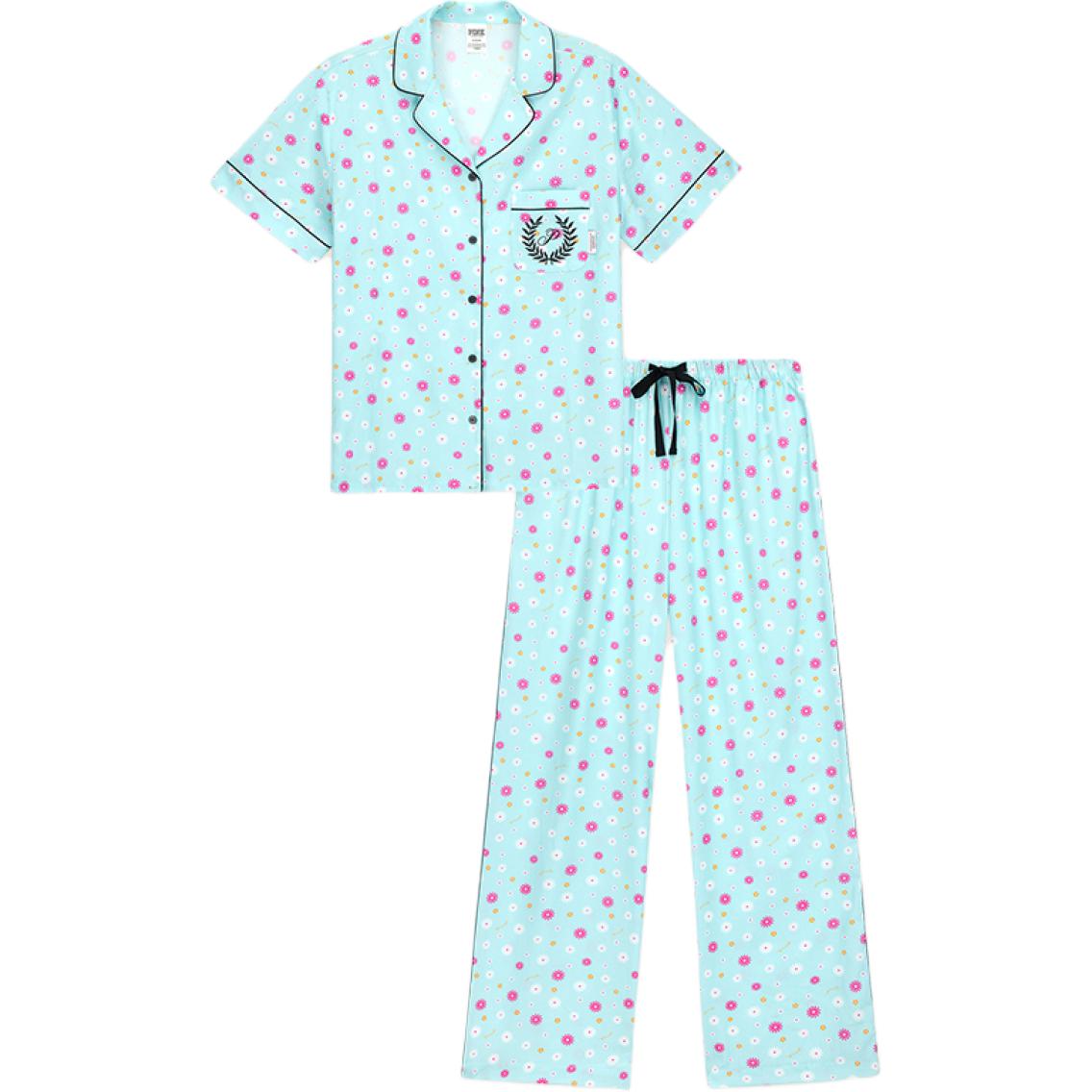 Пижамный комплект Victoria's Secret синий с жаккардовой ромашкой
Пижамный комплект Victoria's Secret синий с жаккардовой ромашкой