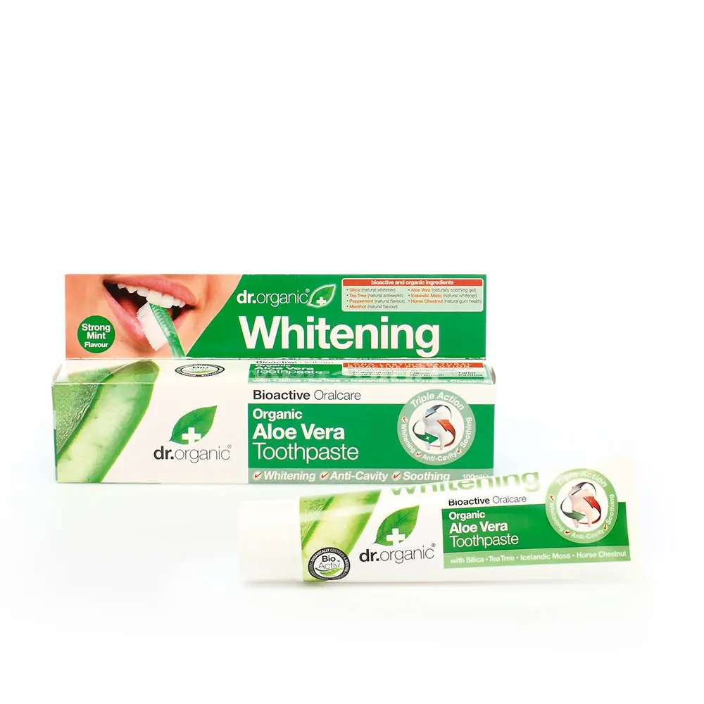 Зубная паста Aloe vera pasta de dientes Dr. Organic, 100 мл.
Зубная паста Aloe vera pasta de dientes Dr. Organic, 100 мл.