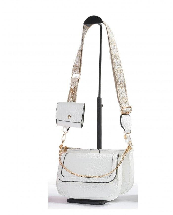 Комплект 3 в 1 кошелька для монет с двумя сумками через плечо JFY, белый
Комплект 3 в 1 кошелька для монет с двумя сумками через плечо JFY, белый