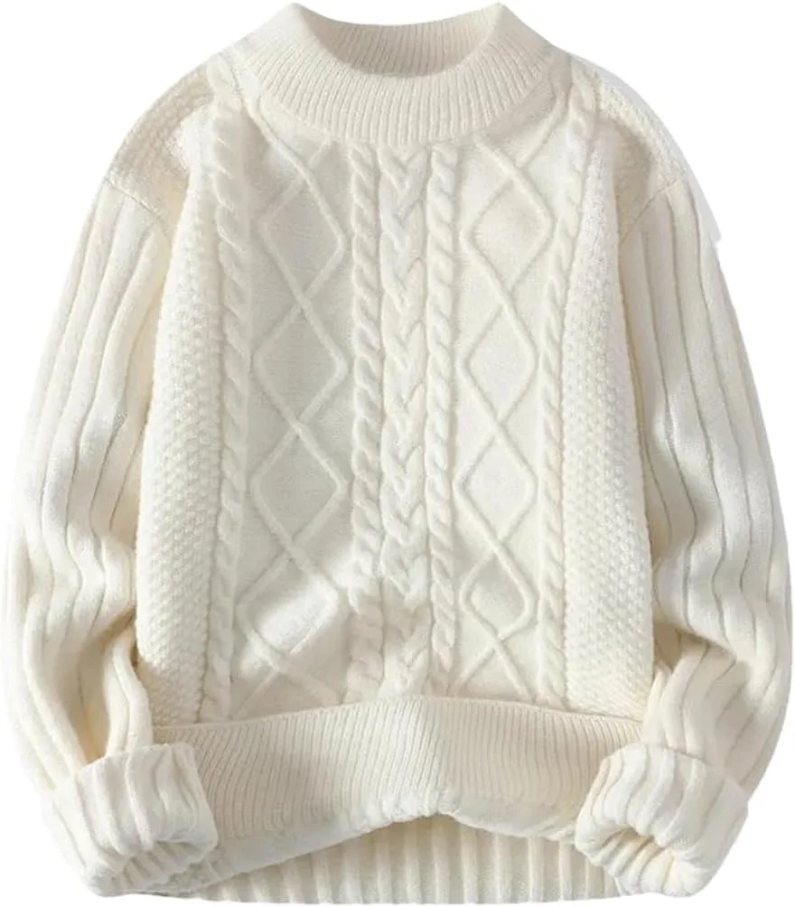 Мужской свитер с круглым вырезом в винтажном стиле
Мужской свитер с круглым вырезом в винтажном стиле