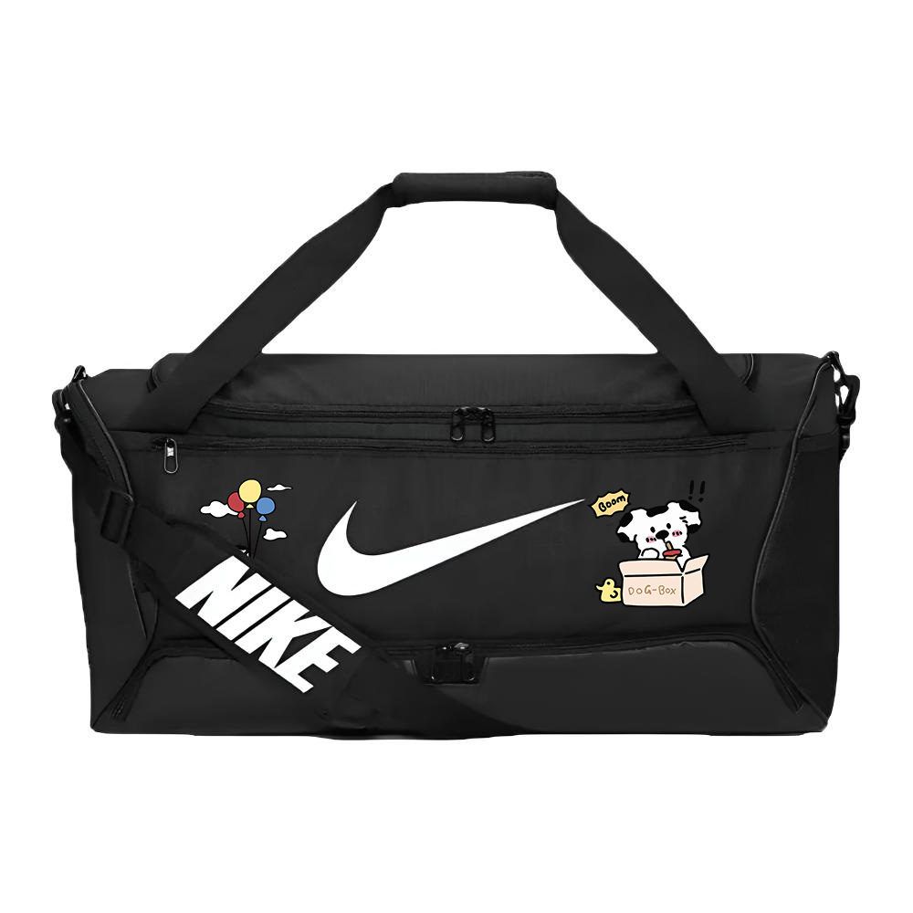 Nike Тканевая дорожная сумка с принтом белыми чернилами, унисекс, черная
Nike Тканевая дорожная сумка с принтом белыми чернилами, унисекс, черная