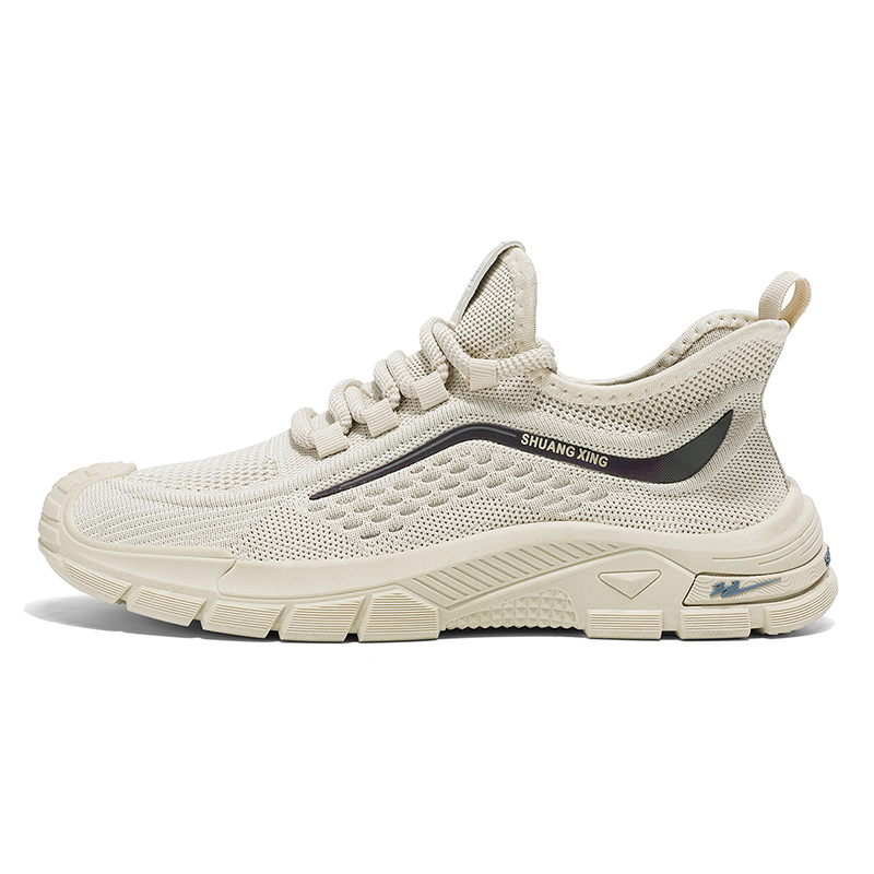 Binary Низкие повседневные туфли с амортизаторами и противоскользящим покрытием, бежевые, мужские 
Binary Низкие повседневные туфли с амортизаторами и противоскользящим покрытием, бежевые, мужские