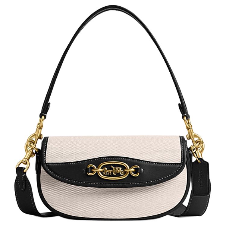 Сумка через плечо Harley из ткани с кожаной вставкой, средний размер, женская, цвет соляной камень и черный COACH
Сумка через плечо Harley из ткани с кожаной вставкой, средний размер, женская, цвет соляной камень и черный COACH