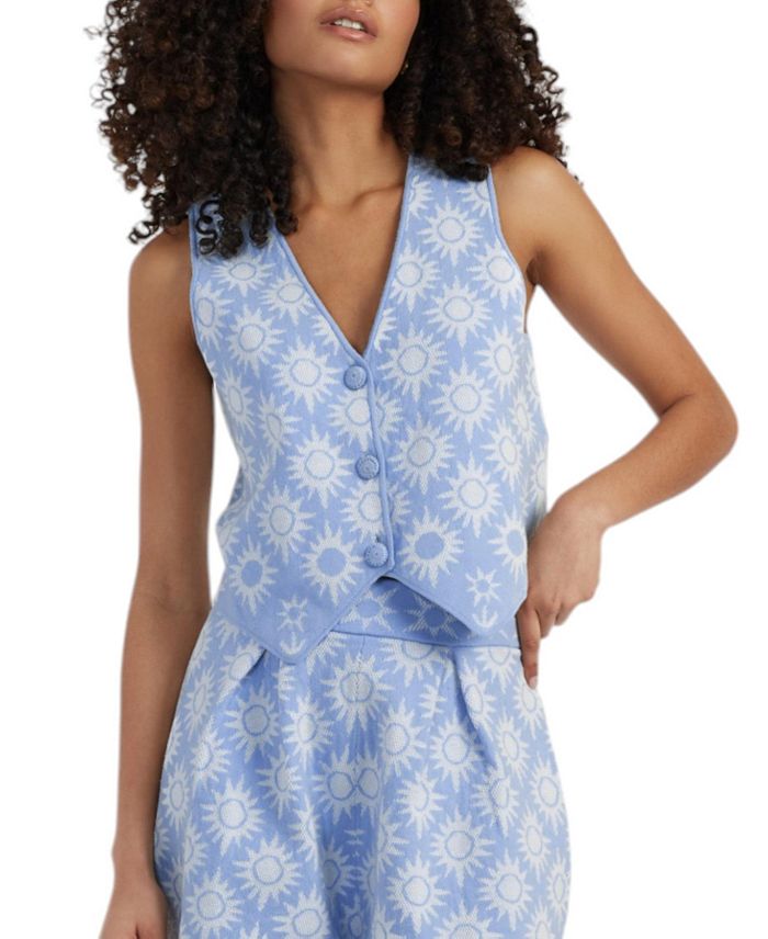 Женский жилет Laura Whitmore "Подсолнух" Chinti & Parker, синий 
Женский жилет Laura Whitmore "Подсолнух" Chinti & Parker, синий