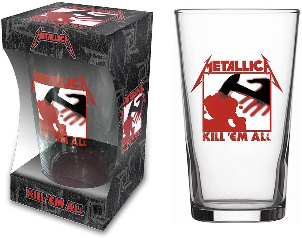Metallica Glass Kill 'Em All Бокал для пива Бокал для лонг-дринков XL Питьевой стакан Пинтовый стакан Бокал для коктейля Global Merchandising
Metallica Glass Kill 'Em All Бокал для пива Бокал для лонг-дринков XL Питьевой стакан Пинтовый стакан Бокал для коктейля Global Merchandising