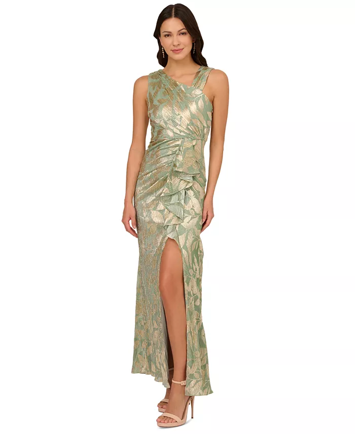 Женское асимметричное металлизированное платье-русалка Adrianna Papell, коричневый/бежевый
Женское асимметричное металлизированное платье-русалка Adrianna Papell, коричневый/бежевый