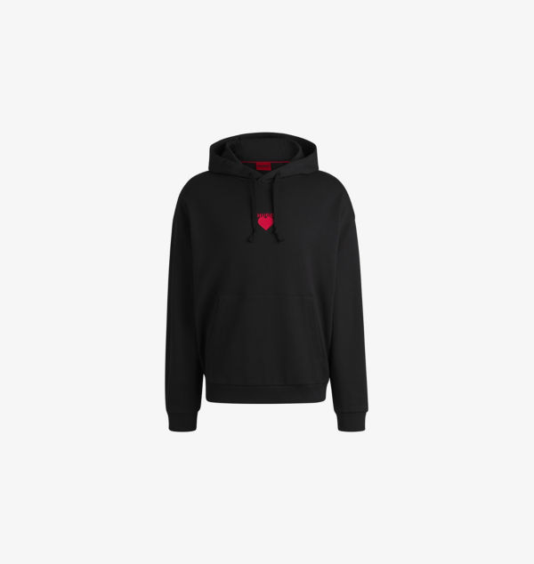 Толстовка с капюшоном из хлопкового трикотажа с фирменным принтом Hugo, черный
Толстовка с капюшоном из хлопкового трикотажа с фирменным принтом Hugo, черный