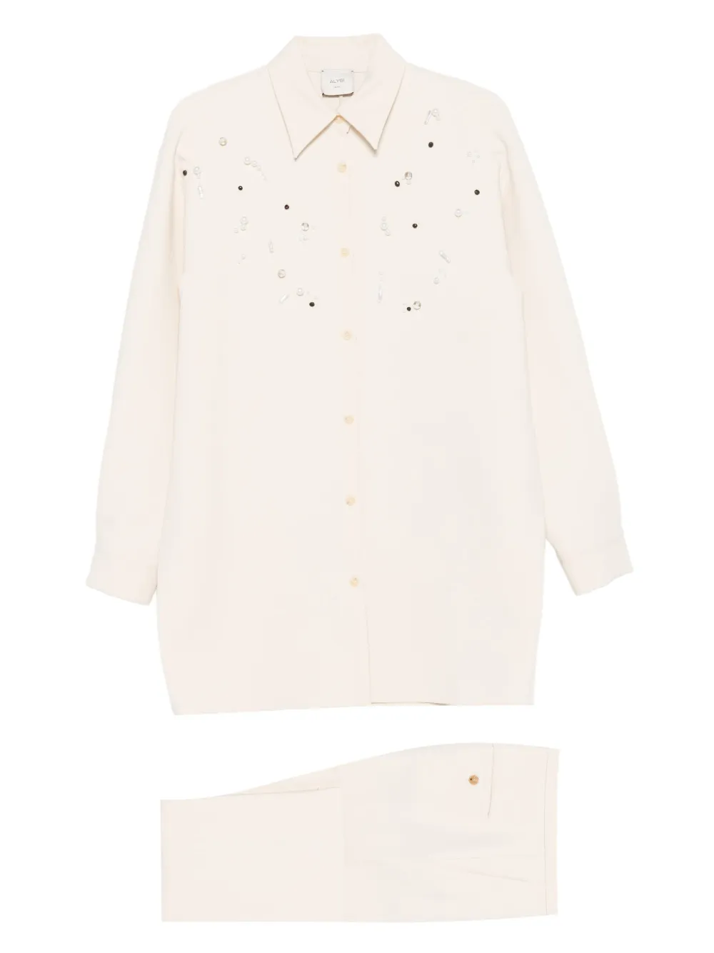 Брюки с украшением из жемчуга (набор из двух) Alysi, белый
Брюки с украшением из жемчуга (набор из двух) Alysi, белый