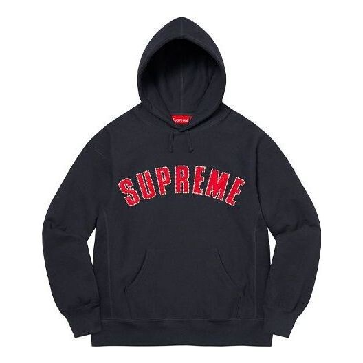 Толстовка pearl logo hooded sweatshirt 'navy red' Supreme, синий 
Толстовка pearl logo hooded sweatshirt 'navy red' Supreme, синий