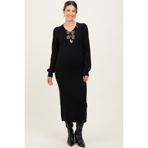 Платье-Миди из ребристой ткани с бантом для беременных Pinkblush
Платье-Миди из ребристой ткани с бантом для беременных Pinkblush