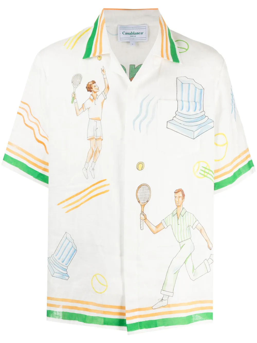 Льняная рубашка с логотипом CASABLANCA, мультиколор
Льняная рубашка с логотипом CASABLANCA, мультиколор