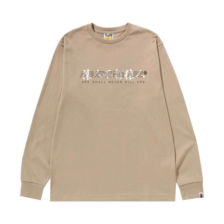 Футболка BAPE Kanji Logo Asnka Long-Sleeve Tee, Beige
Футболка BAPE Kanji Logo Asnka Long-Sleeve Tee, Beige