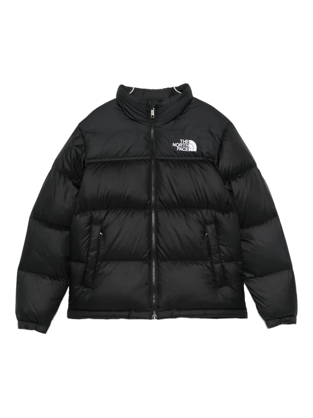 Пуховик с логотипом The North Face Kids, черный 
Пуховик с логотипом The North Face Kids, черный