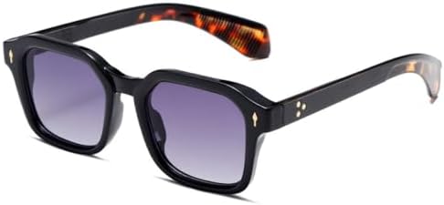 Винтажные квадратные солнцезащитные очки с заклепками для женщин, градиентные линзы, защита от УФ-излучения UV400, мужские панк-очки коричневого цвета MTZJH, Black Gray Gradient
Винтажные квадратные солнцезащитные очки с заклепками для женщин, градиентные линзы, защита от УФ-излучения UV400, мужские панк-очки коричневого цвета MTZJH, Black Gray Gradient