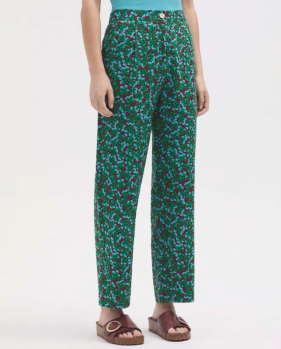 Женские брюки прямого кроя с цветочным принтом и эластичным поясом Nice Things, зеленый
Женские брюки прямого кроя с цветочным принтом и эластичным поясом Nice Things, зеленый