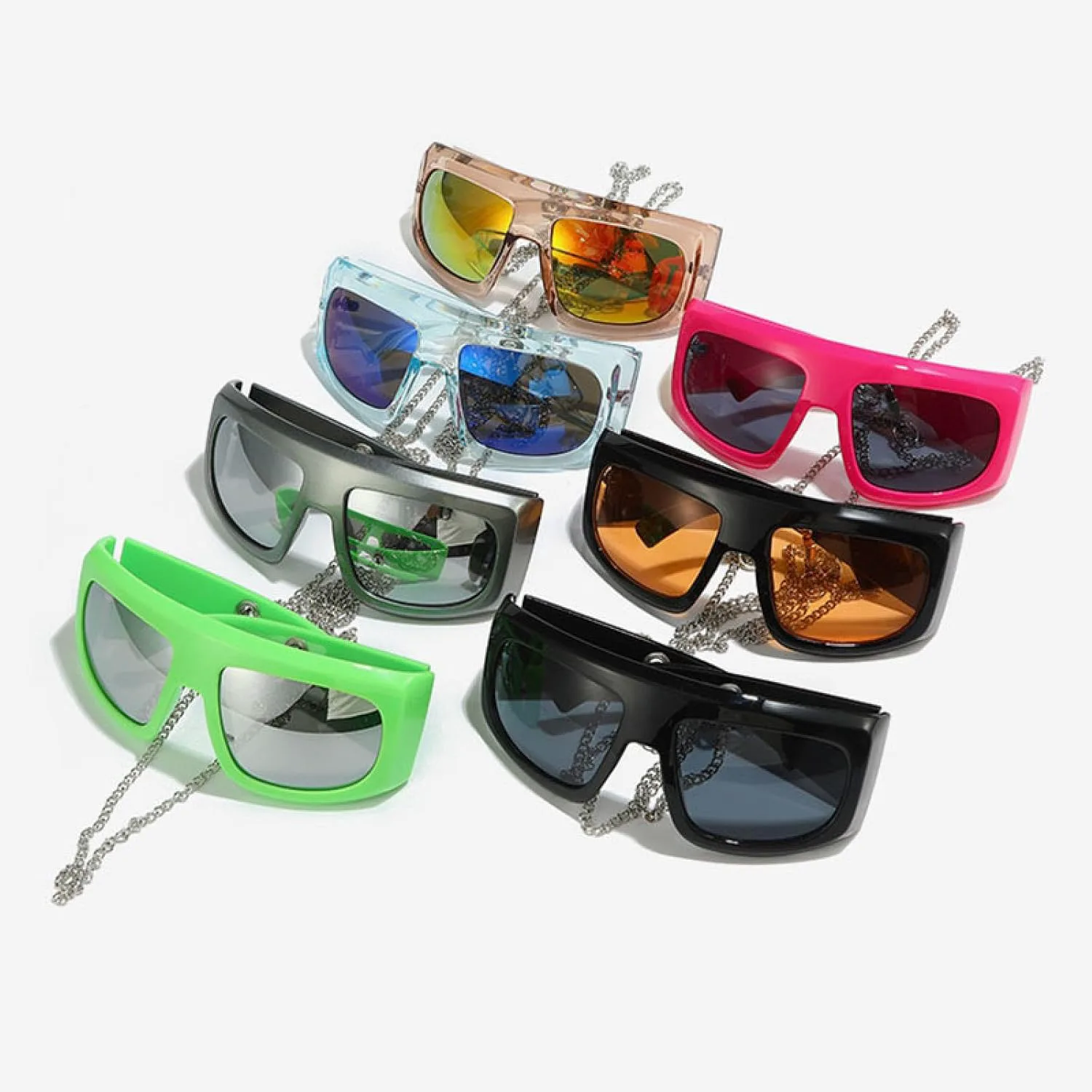 Большие солнцезащитные очки для женщин и мужчин, роскошные, винтажные, популярные, в стиле панк, с металлической цепочкой и крупной оправой TYUVIVO, Black Black
Большие солнцезащитные очки для женщин и мужчин, роскошные, винтажные, популярные, в стиле панк, с металлической цепочкой и крупной оправой TYUVIVO, Black Black