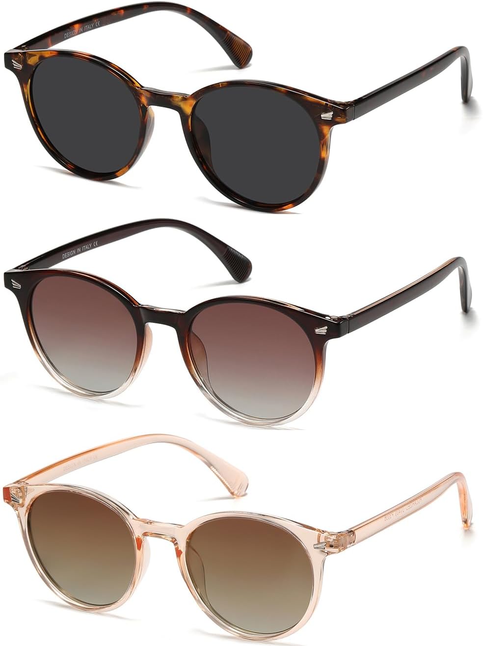 DHSHINE Поляризованные маленькие круглые классические солнцезащитные очки для женщин в винтажном стиле с защитой от УФ-излучения UV400 (3 шт.) DUSHINE, A1 Tortoise Grey+brown Gradient+transparent Brown(3 Pack)
DHSHINE Поляризованные маленькие круглые классические солнцезащитные очки для женщин в винтажном стиле с защитой от УФ-излучения UV400 (3 шт.) DUSHINE, A1 Tortoise Grey+brown Gradient+transparent Brown(3 Pack)