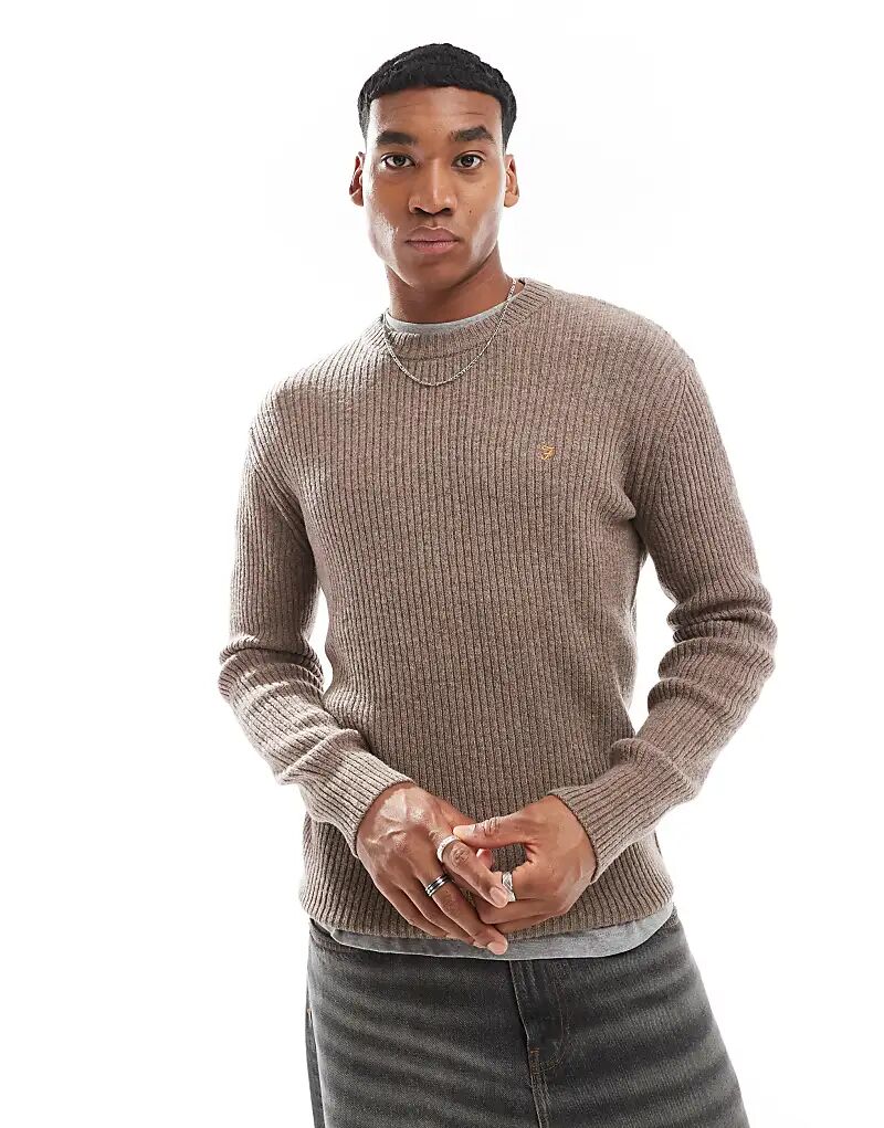 Джемпер в рубчик Halton серо-коричневого цвета Farah
Джемпер в рубчик Halton серо-коричневого цвета Farah