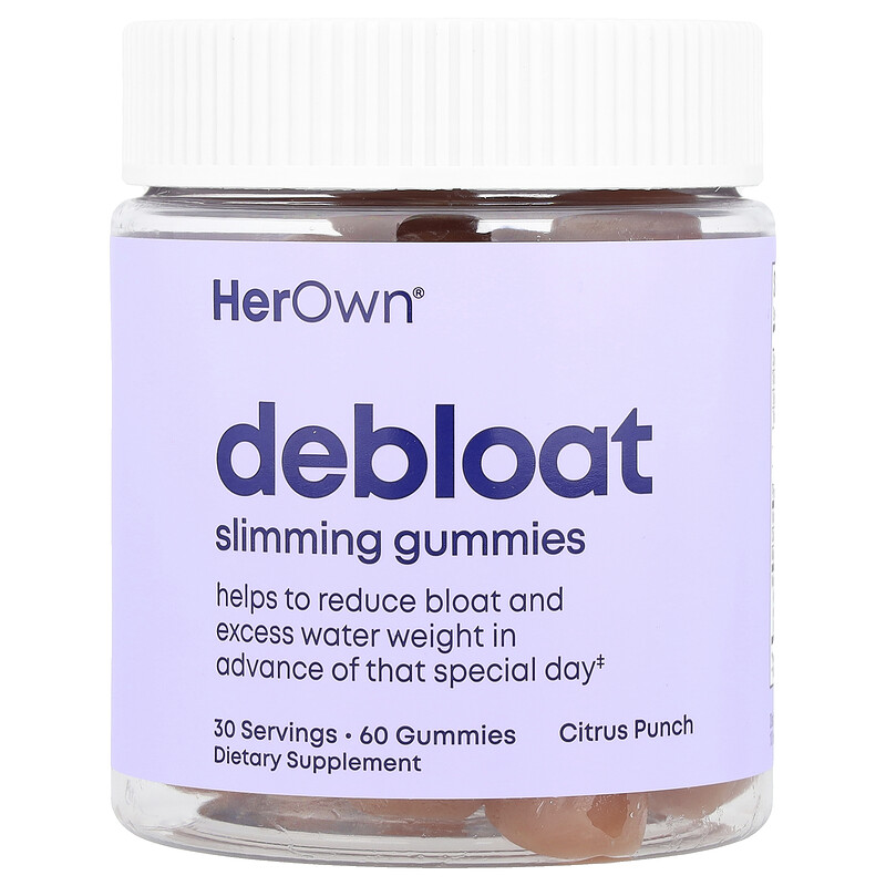 Her Own, Debloat жевательные таблетки для похудения, цитрусовый пунш, 60 жевательных таблеток
Her Own, Debloat жевательные таблетки для похудения, цитрусовый пунш, 60 жевательных таблеток