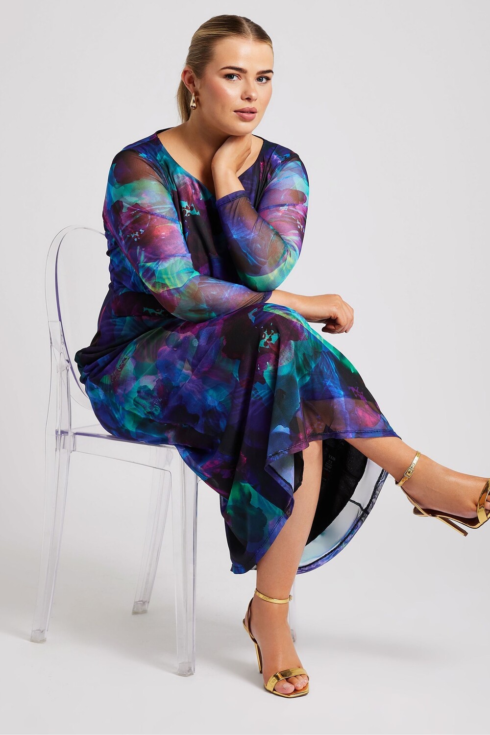 Лондонское сетчатое платье Yours Curve, синий
Лондонское сетчатое платье Yours Curve, синий