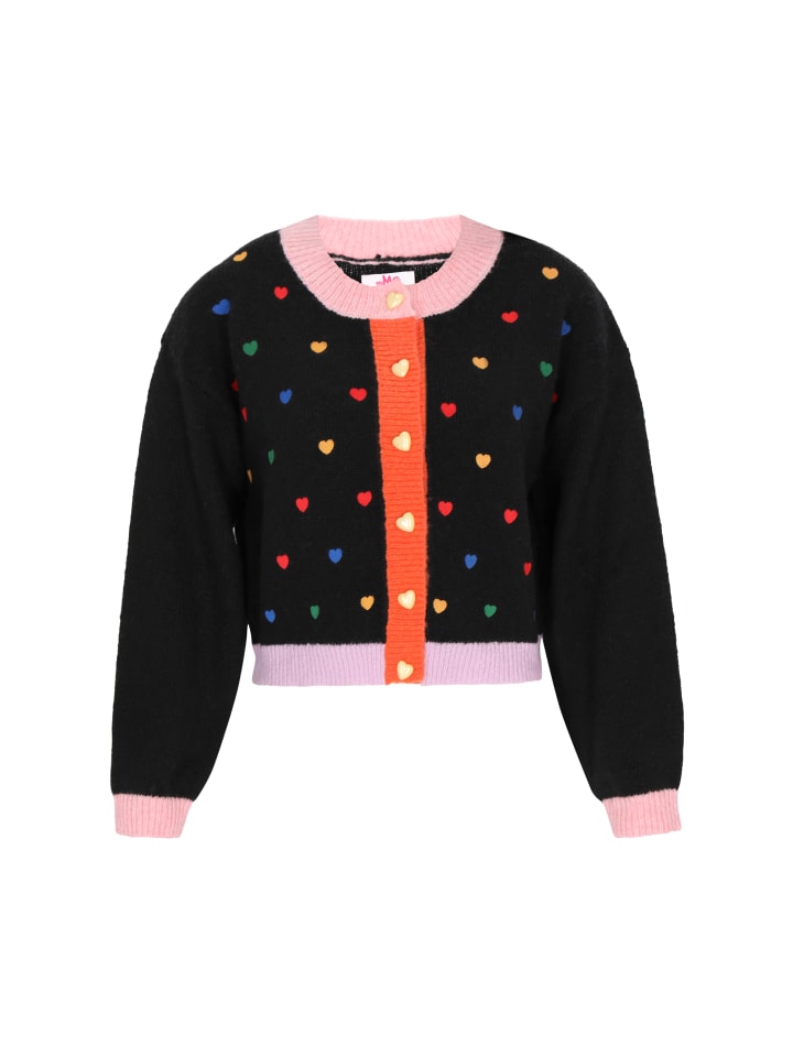 Женский кардиган черного цвета с разноцветными вставками myMo
Женский кардиган черного цвета с разноцветными вставками myMo