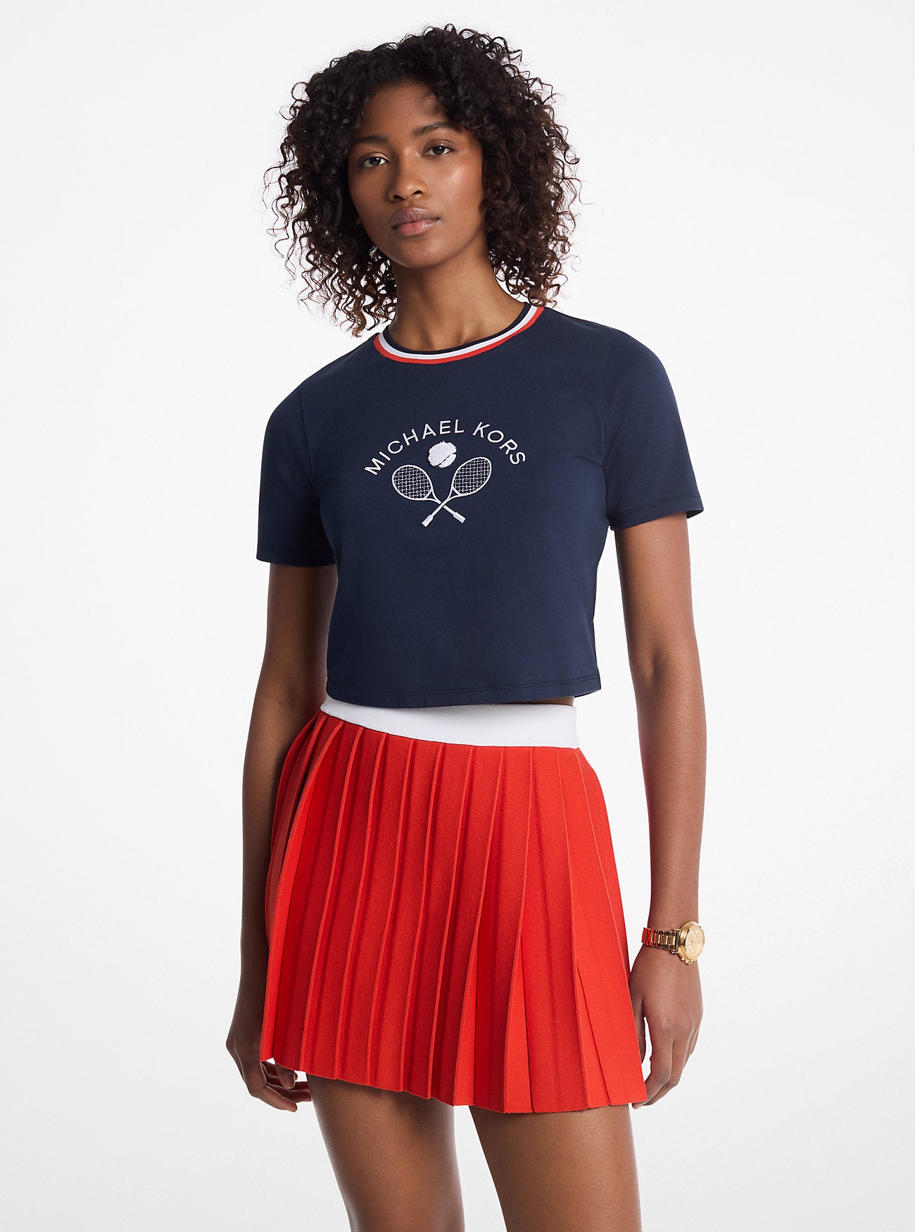 Детская футболка из хлопка с декором Michael Kors Outlet, полуночно-синий
Детская футболка из хлопка с декором Michael Kors Outlet, полуночно-синий