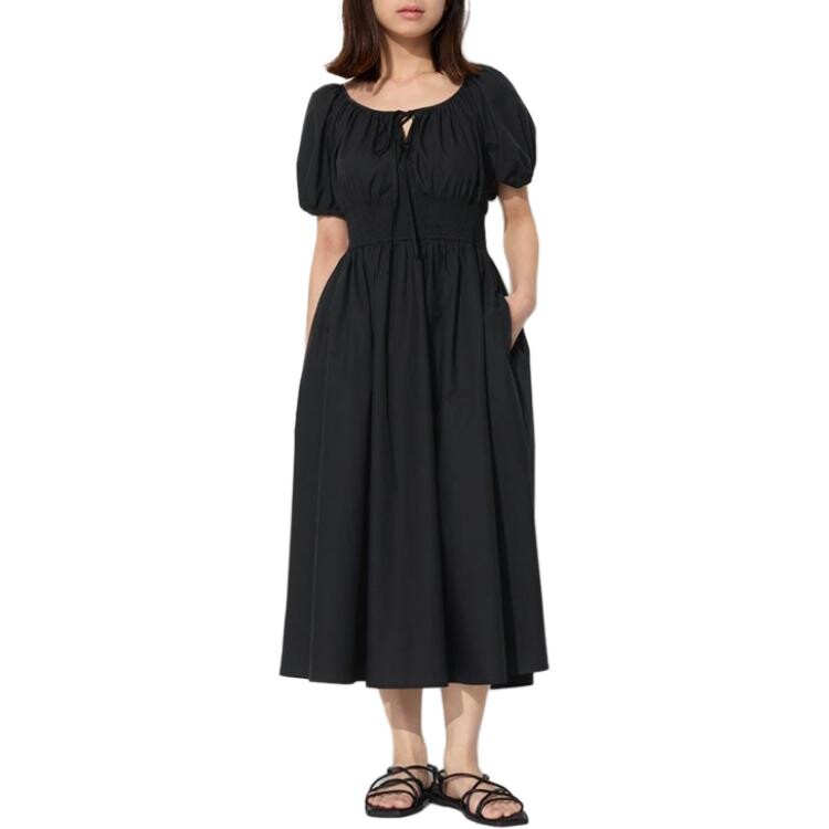 Платье с короткими рукавами Uniqlo, черный
Платье с короткими рукавами Uniqlo, черный