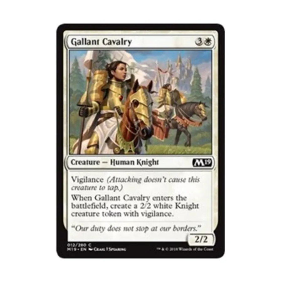 CCG Доблестная кавалерия (К), MTG - Core Set 2019
CCG Доблестная кавалерия (К), MTG - Core Set 2019