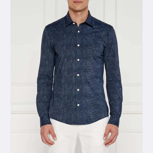 Рубашка узкого кроя коричневого цвета Boss, синий
Рубашка узкого кроя коричневого цвета Boss, синий