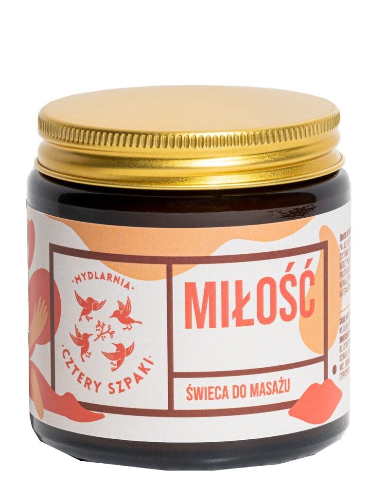 Mydlarnia Cztery Szpaki Miłość массажная свеча, 100 g
Mydlarnia Cztery Szpaki Miłość массажная свеча, 100 g