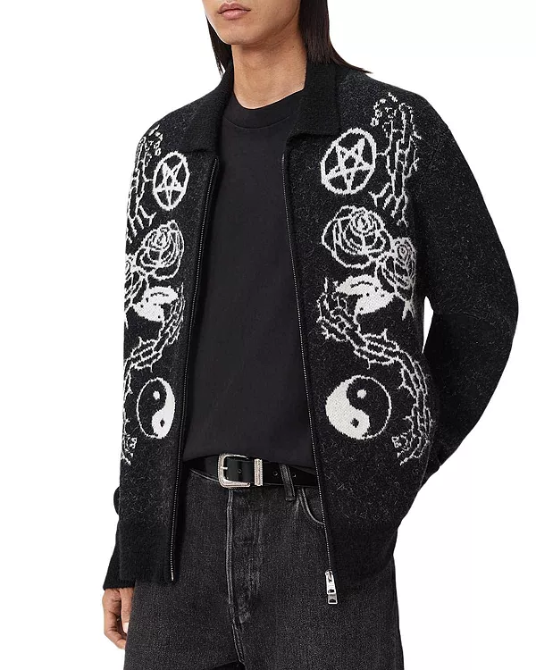 Кардиган Warner на молнии Allsaints, черный
Кардиган Warner на молнии Allsaints, черный