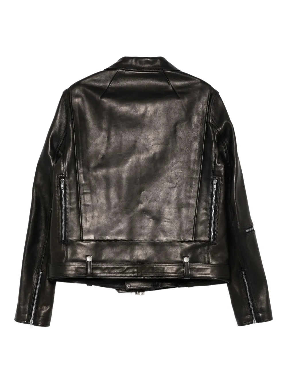 Кожаная куртка с поясом и застежкой-молнией Rick Owens, черный
Кожаная куртка с поясом и застежкой-молнией Rick Owens, черный