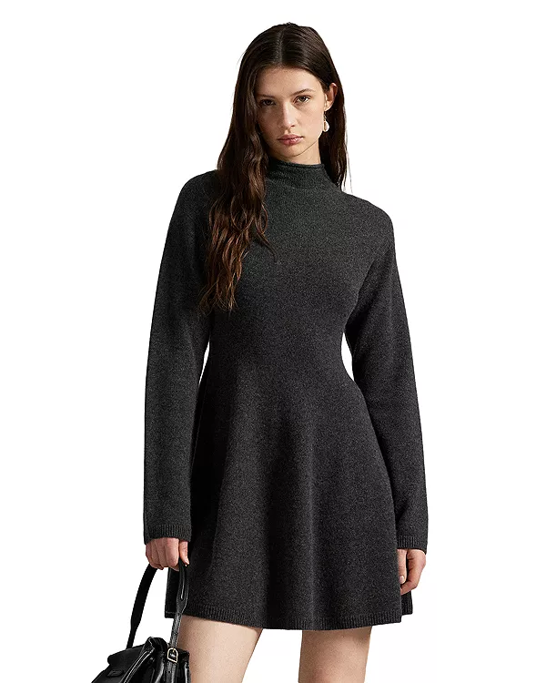 Кашемировое платье-свитер с высоким воротником Ralph Lauren, серый
Кашемировое платье-свитер с высоким воротником Ralph Lauren, серый