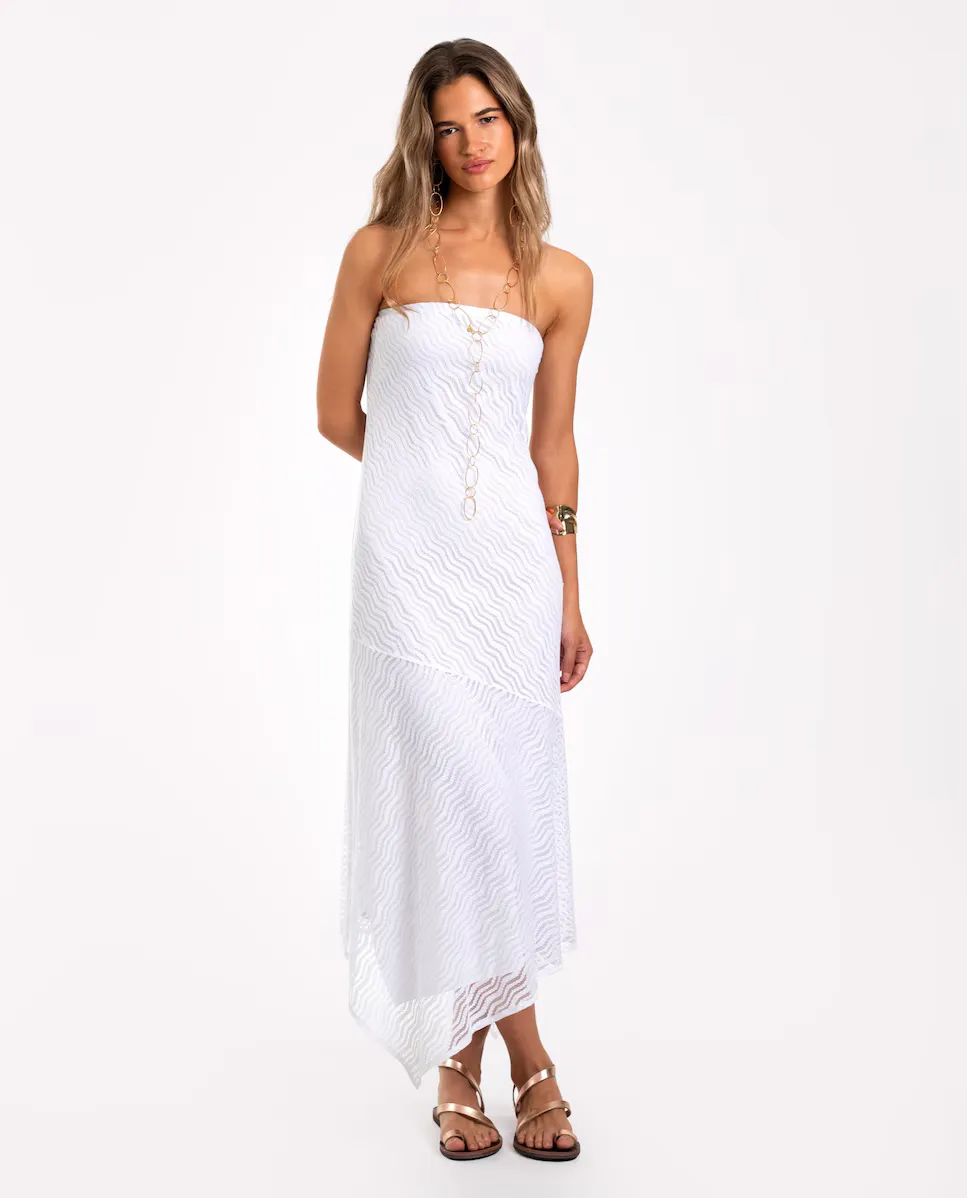 Кружевное платье миди с открытыми плечами The-Are, белый
Кружевное платье миди с открытыми плечами The-Are, белый