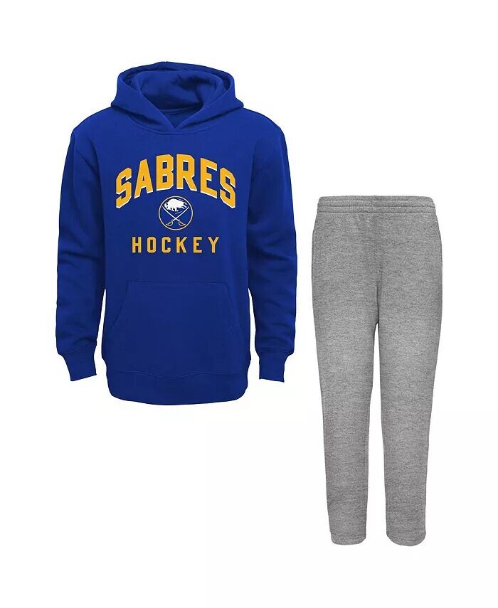 Комплект из пуловера с капюшоном и брюк для мальчиков и девочек Royal, Heather Grey Buffalo Sabers Play by Play Outerstuff, синий
Комплект из пуловера с капюшоном и брюк для мальчиков и девочек Royal, Heather Grey Buffalo Sabers Play by Play Outerstuff, синий