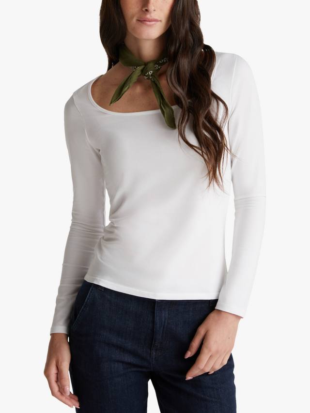 Топ с круглым вырезом и длинными рукавами Benetton, White
Топ с круглым вырезом и длинными рукавами Benetton, White