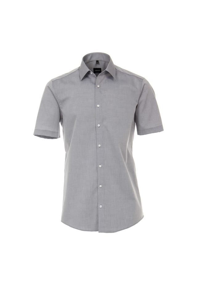 Рубашка делового покроя с коротким рукавом однотонная современный крой Venti, серый
Рубашка делового покроя с коротким рукавом однотонная современный крой Venti, серый