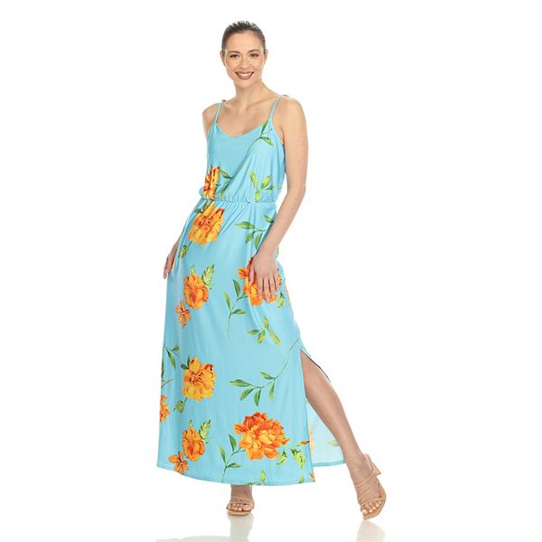 Женское платье макси с цветочным принтом на бретелях Wm Fashion, Blue Orange
Женское платье макси с цветочным принтом на бретелях Wm Fashion, Blue Orange