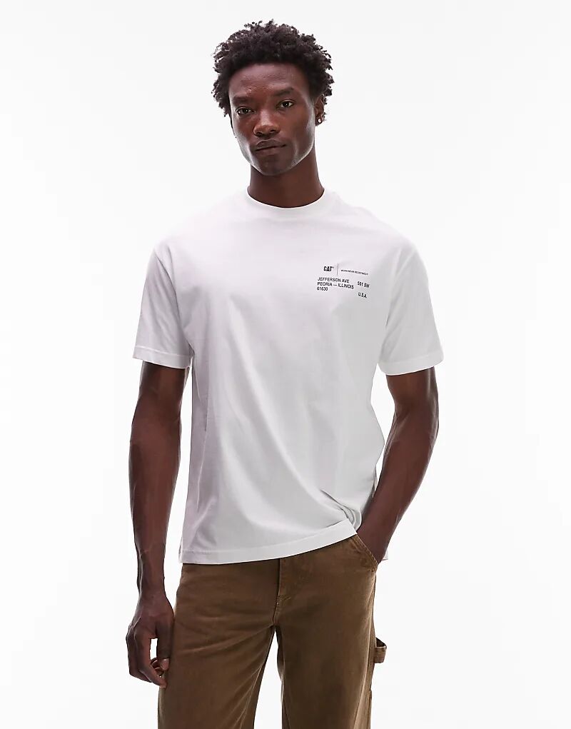 Футболка свободного кроя с логотипом CAT WWR 180 г/м² белого цвета
Футболка свободного кроя с логотипом CAT WWR 180 г/м² белого цвета